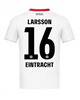 Eintracht Frankfurt Hugo Larsson #16 Maglia Gara Trasferta Repliche 2025-26 Maniche Corte